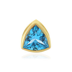 Colgante en plata con Topacio azul suizo