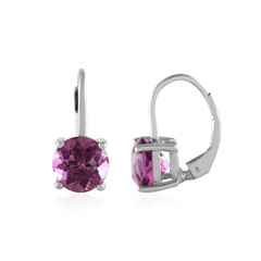 Pendientes en plata con Fluorita rosa