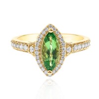 Anillo en oro con Granate tsavorita AAA (CIRARI)