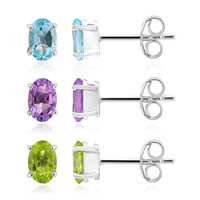 Pendientes en plata con Amatista