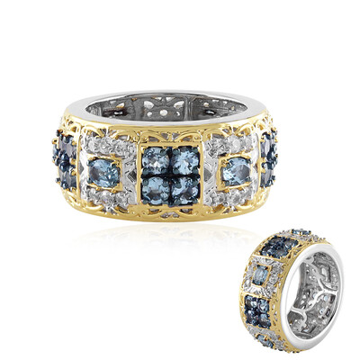 Anillo en plata con Aguamarina de Tanzania (Gems en Vogue)