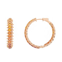 Pendientes en plata con Zafiro naranja (Dallas Prince Designs)