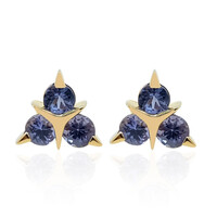 Pendientes en oro con Tanzanita (de Melo)