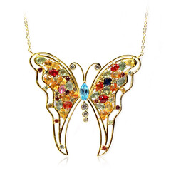 Collar en plata con Topacio azul suizo (Dallas Prince Designs)