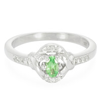 Anillo en plata con Tsavorita
