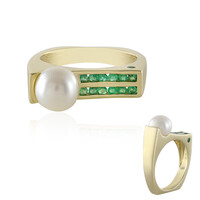 Anillo en oro con Perla blanca Freshwater (de Melo)