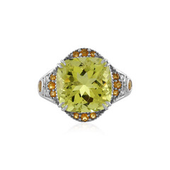 Anillo en plata con Quarzo limón