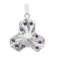 Colgante en plata con Amatista de Zambia
