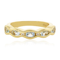 Anillo en plata con Topacio azul cielo