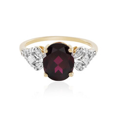 Anillo en oro con Granate Magenta