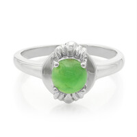 Anillo de hombre en plata con Crisoprasa imperial