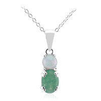 Collar en plata con Esmeralda de Brasil