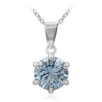 Collar en plata con Topacio azul cielo
