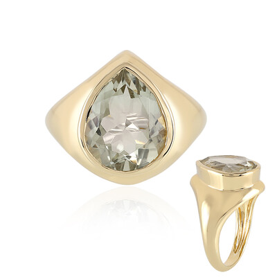 Anillo en plata con Amatista verde