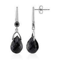 Pendientes en plata con Espinela negra