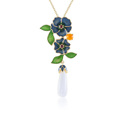 Collar en plata con Piedra de Luna blanca (Adela Silber)