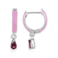 Pendientes en plata con Rodolita