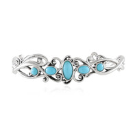 Brazalete en plata con Turquesa bella durmiente (Desert Chic)