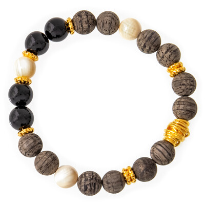 Brazalete en plata con Marfil de mamut (dagen)