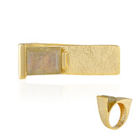 Anillo en plata con Labradorita