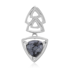 Colgante en plata con Obsidiana Copo de Nieve