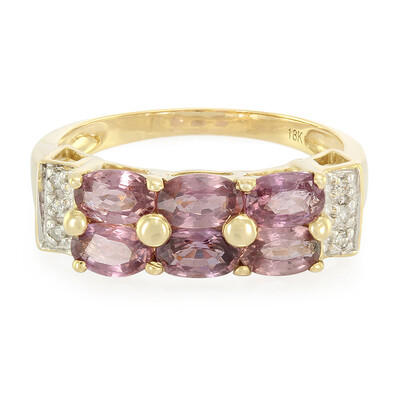 Anillo en oro con Zafiro Padparascha no calentado (AMAYANI)