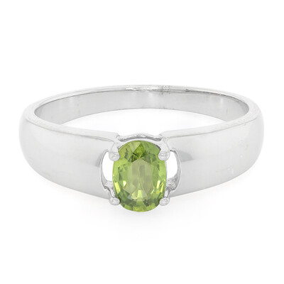 Anillo de hombre en plata con Zafiro de Mozambique