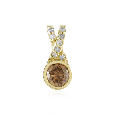 Colgante en oro con Diamante I3 champán