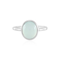Anillo en plata con Calcedonia agua