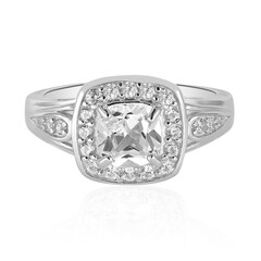 Anillo en plata con Topacio blanco