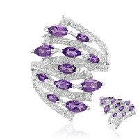 Anillo en plata con Amatista
