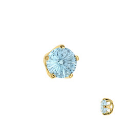 Colgante en oro con Topacio azul cielo