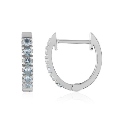 Pendientes en plata con Aguamarina de Brasil