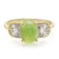Anillo en plata con Crisoprasa imperial