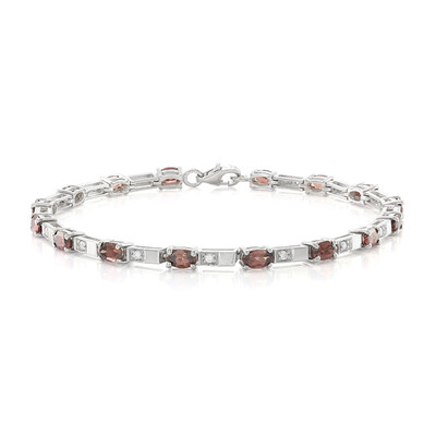 Brazalete en plata con Zircón rojo