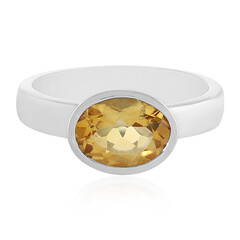 Anillo en plata con Citrino