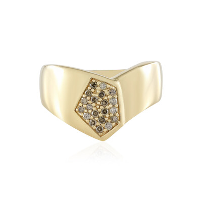 Anillo en plata con Diamante chocolate I2