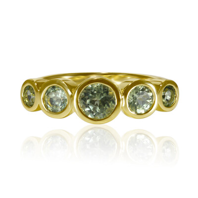 Anillo en oro con Diáspora de color cambiante (Tenner Diniz)