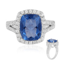 Anillo en plata con Fluorita de color cambiante