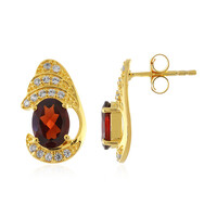Pendientes en plata con Granate de Mozambique