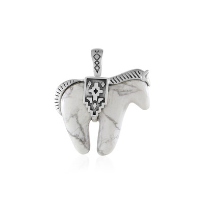 Colgante en plata con Howlita (Desert Chic)