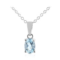 Collar en plata con Topacio azul cielo
