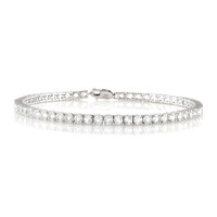 Brazalete en plata con Topacio blanco