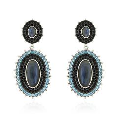 Pendientes en plata con Labradorita (Dallas Prince Designs)