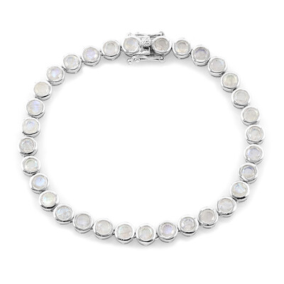 Brazalete en plata con Piedra de luna azul (KM by Juwelo)
