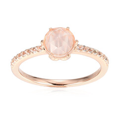 Anillo en plata con Cuarzo rosa