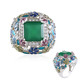 Anillo en plata con Ónix verde (Adela Silber)