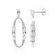 Pendientes en plata con Topacio blanco