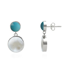 Pendientes en plata con Nácar