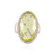 Anillo en plata con Quarzo limón